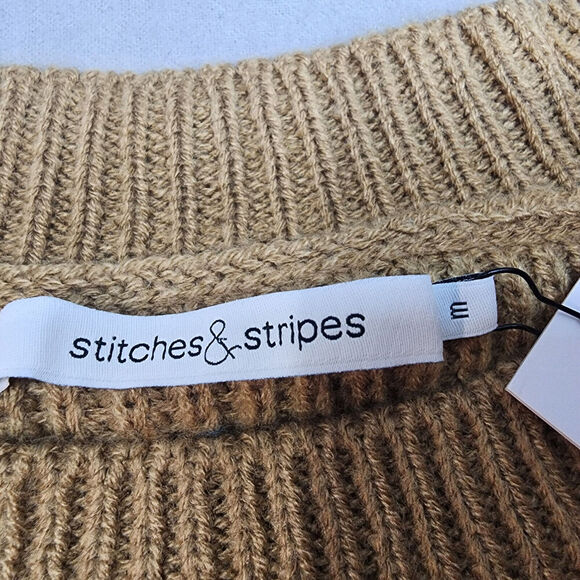 REVOLVE Stitches & Stripes Long Sleeve Rib Knit Sweater Dress Brown Size M - NWT - Picture 4 of 6